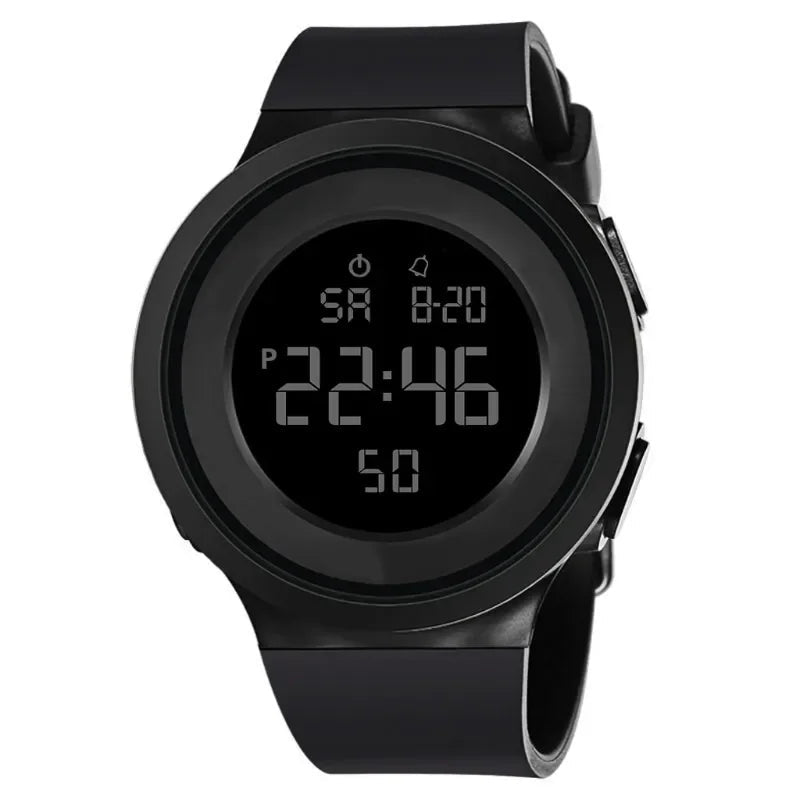 Durable, waterproof LED watch with stopwatch for outdoor enthusiasts