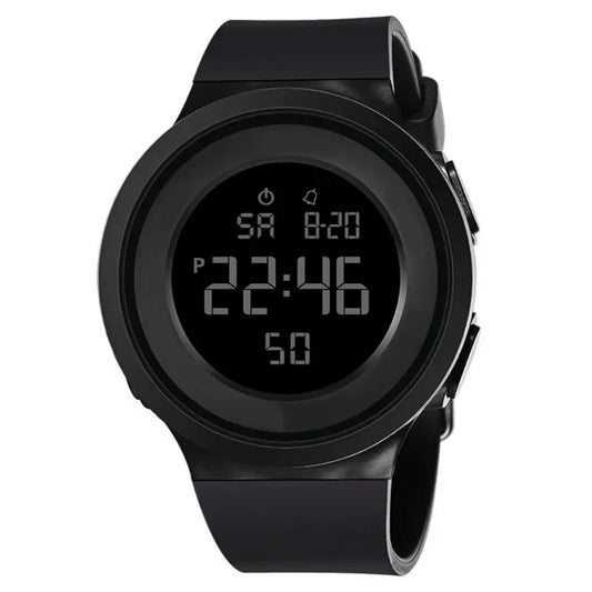 Durable, waterproof LED watch with stopwatch for outdoor enthusiasts