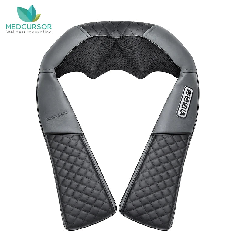 Medcursor Shiatsu Neck & Shoulder Massager with Heat — Deep Kneading Back & Neck Massager