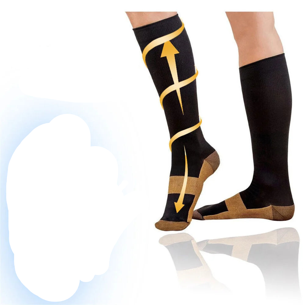 All-Day Leg Relief & Circulation Support — Copper Compression Socks (6-Pair Set)