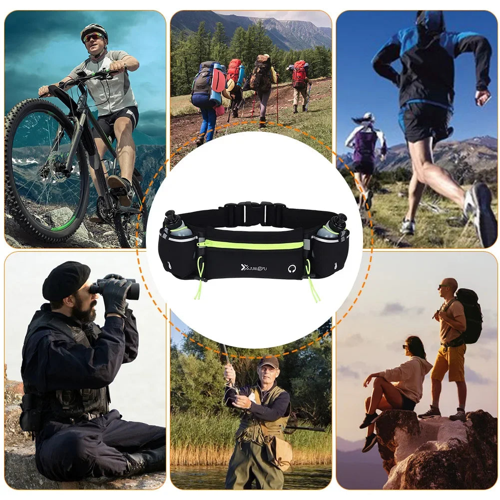 Running Waist Bags Belt Pouch Men Hydration Running Belt With Water Bottle Sports Fanny Phone Pack Women Exercise Pack Bags
