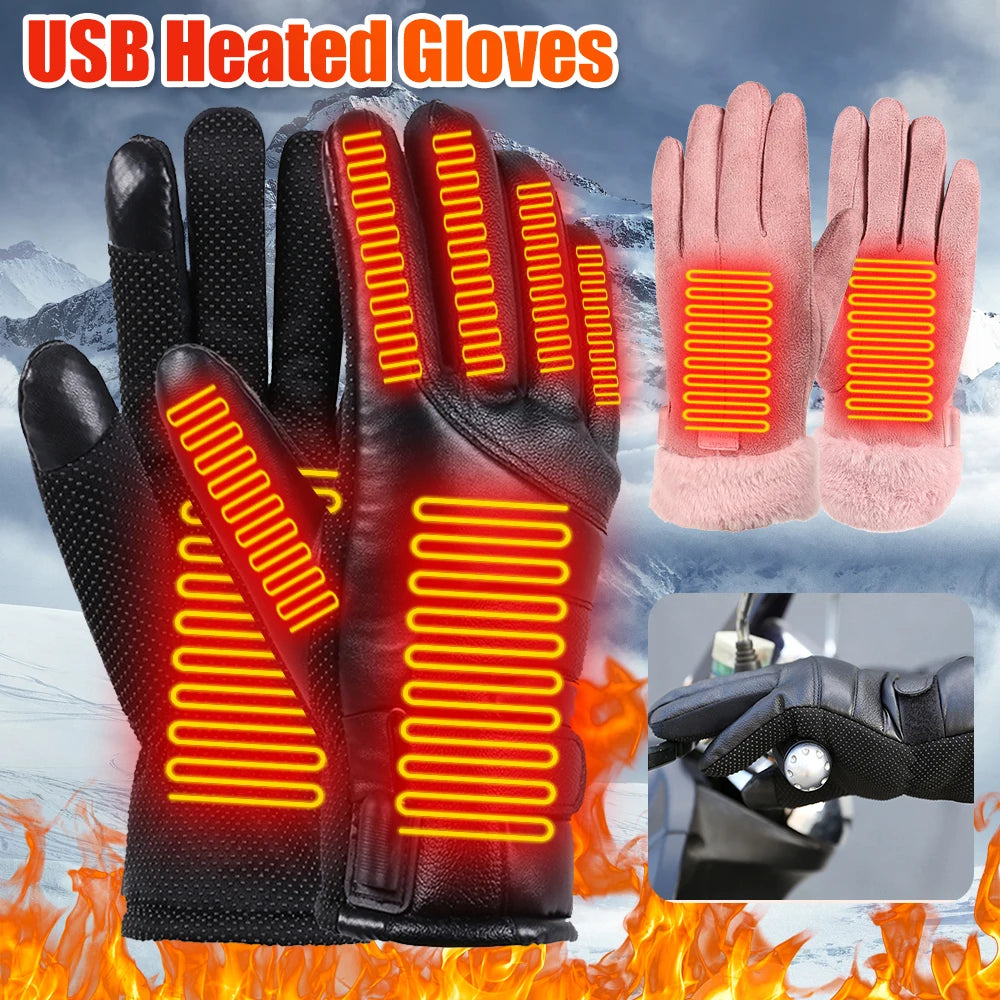 EmberGuard USB Warm Hand Heating Gloves Touch Screen | Electric Heated Winter Gloves