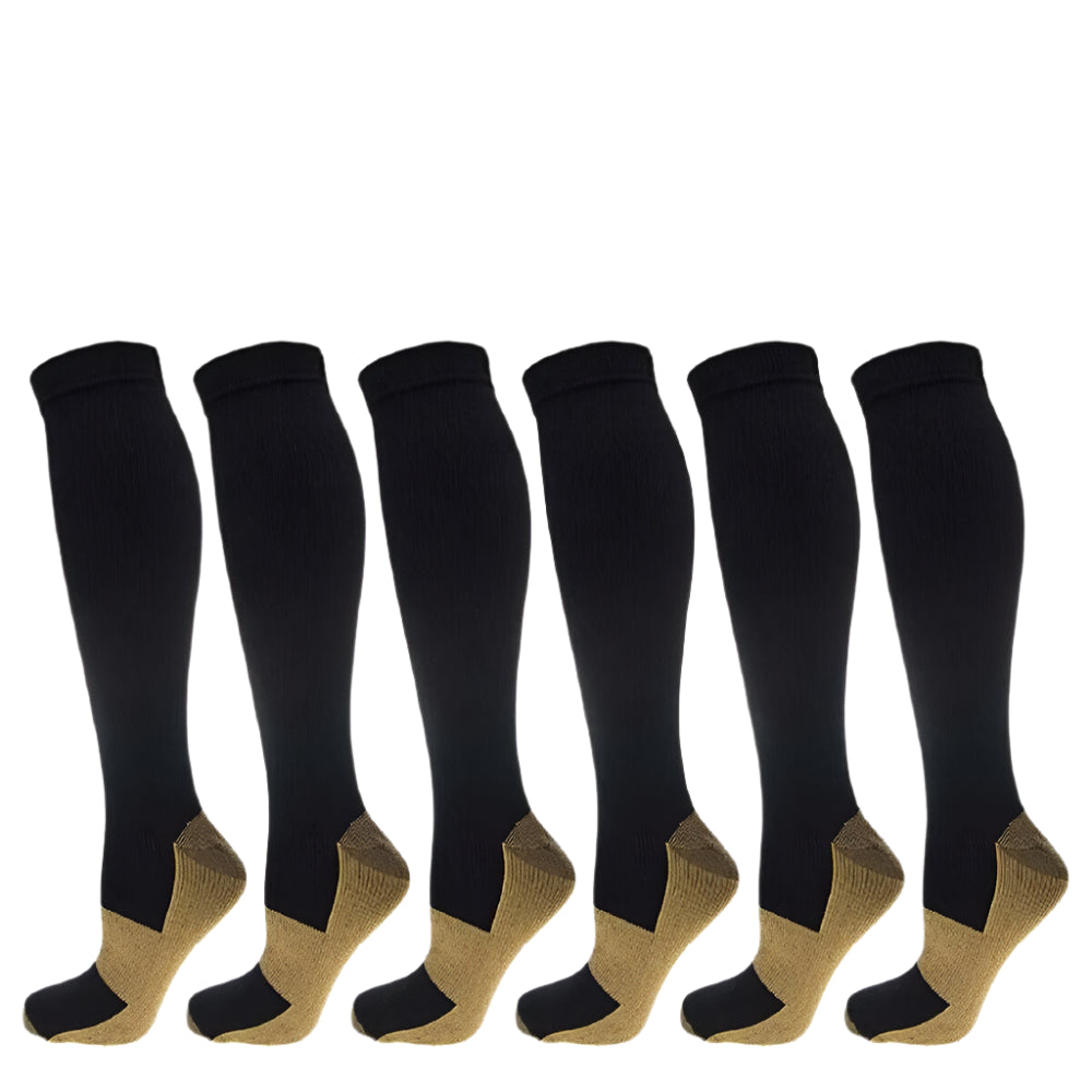 Copper Compression Socks for Men & Women – 6 Pc