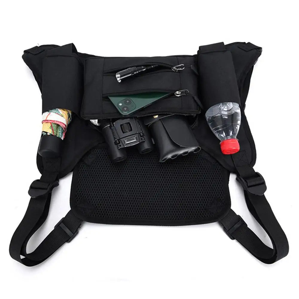 Men's Running Chest Pack with Pockets & Bottle Holders