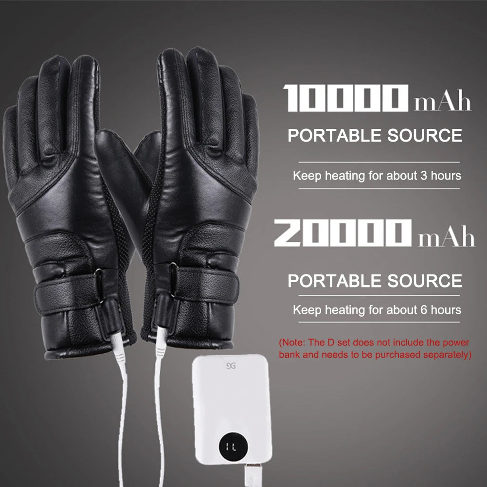 EmberGuard USB Warm Hand Heating Gloves Touch Screen | Electric Heated Winter Gloves
