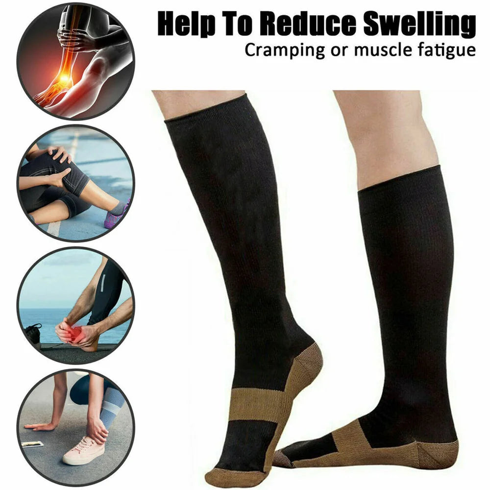 Copper Compression Socks for Men & Women – 6 Pc