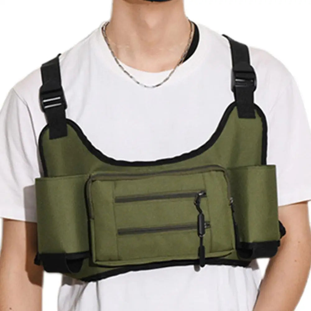Men's Running Chest Pack with Pockets & Bottle Holders