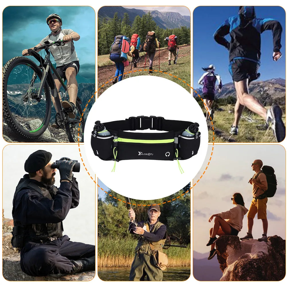 Running Waist Bags Belt Pouch Men Hydration Running Belt With Water Bottle Sports Fanny Phone Pack Women Exercise Pack Bags