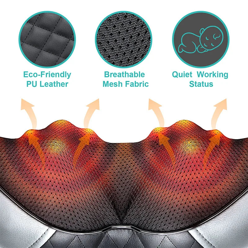 Medcursor Shiatsu Neck & Shoulder Massager with Heat — Deep Kneading Back & Neck Massager