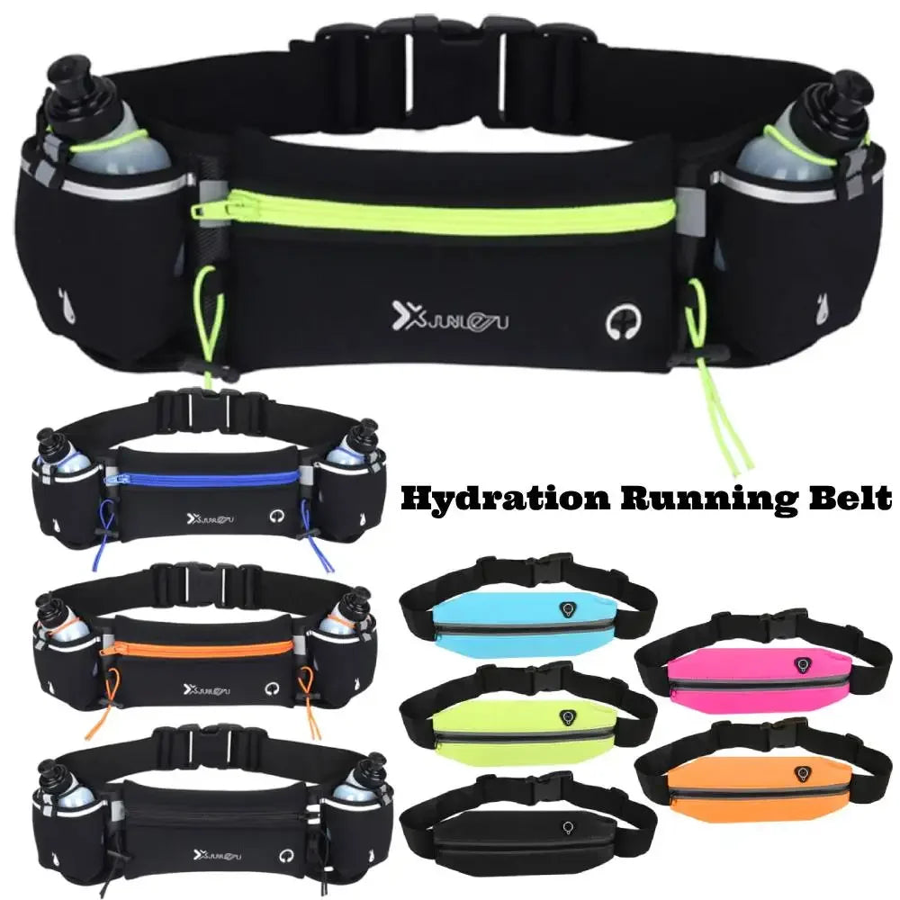 Running Waist Bags Belt Pouch Men Hydration Running Belt With Water Bottle Sports Fanny Phone Pack Women Exercise Pack Bags