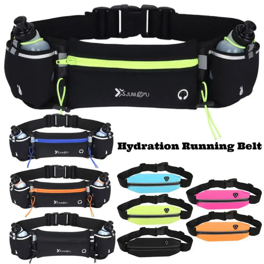 Running Waist Bags Belt Pouch Men Hydration Running Belt With Water Bottle Sports Fanny Phone Pack Women Exercise Pack Bags