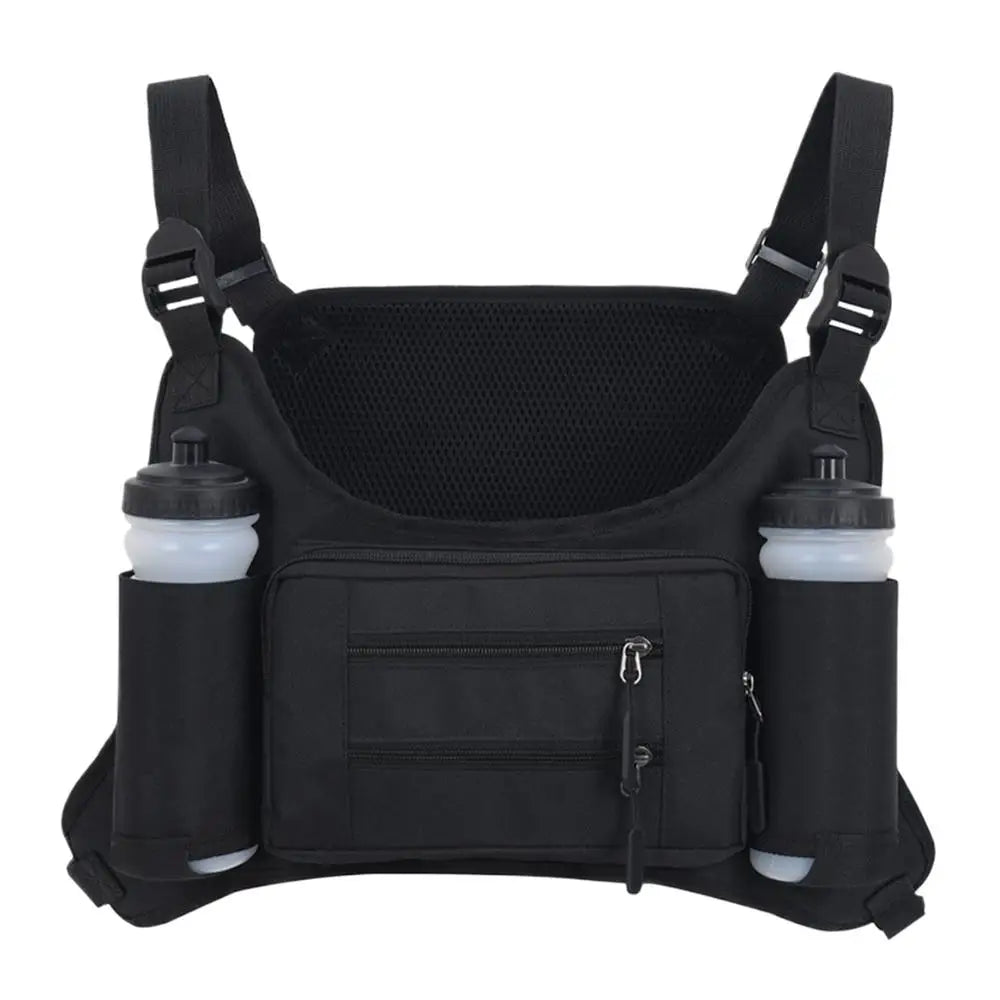 Men's Running Chest Pack with Pockets & Bottle Holders