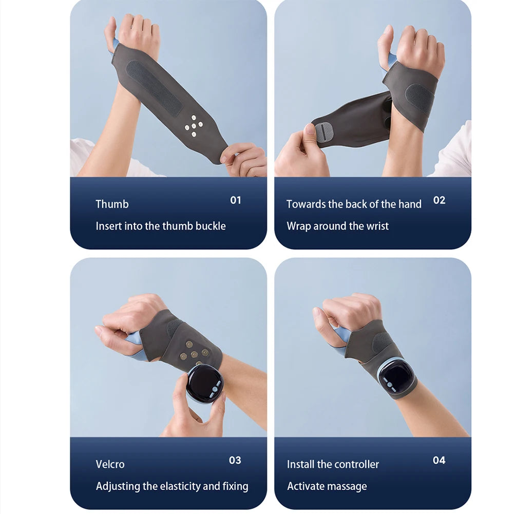 Smart EMS Wrist Guard with Heat & Massage | for hand comfort