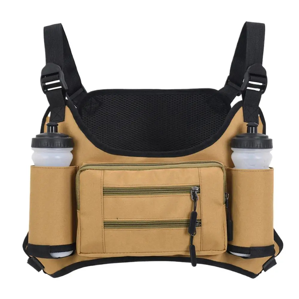 Men's Running Chest Pack with Pockets & Bottle Holders
