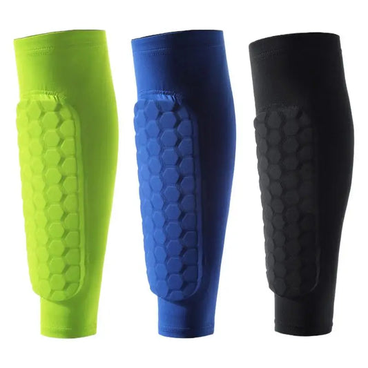 Shock-Resistant Soccer Shin Guards – Honeycomb Padded Protection