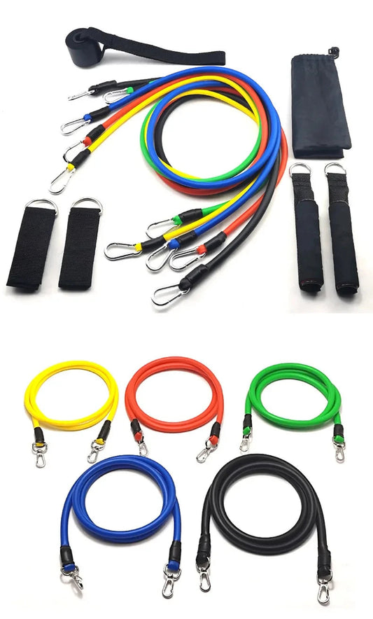 11pcs Resistance Ropes Set - Portable Fitness Equipment