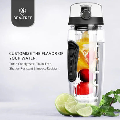 Athtec BPA Free Fruit Infuser Sports Water Bottle