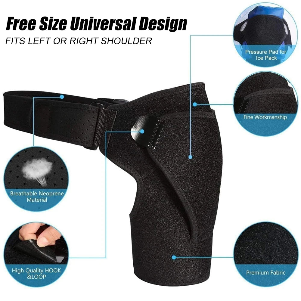 Adjustable Shoulder Support Brace for Men & Women – Gym, Sports Care