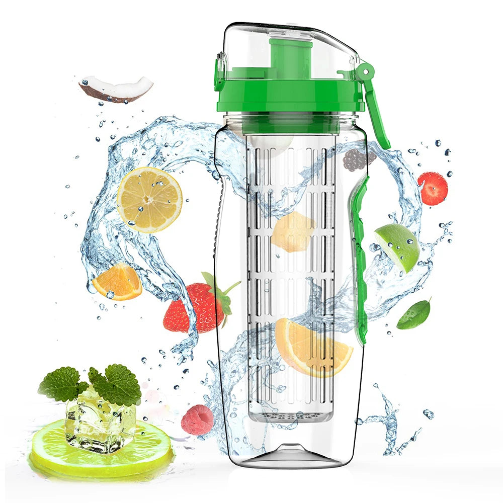 Athtec BPA Free Fruit Infuser Sports Water Bottle