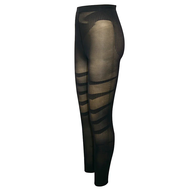 Compression tights for a sleek, slim look with seamless body shaping.