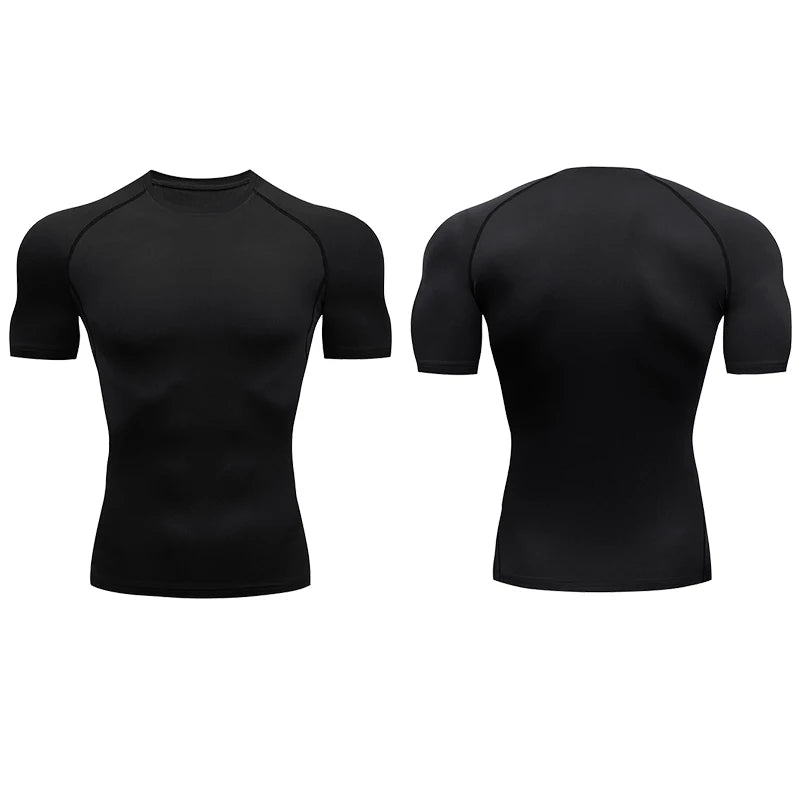 Men Running Compression T-shirt Short Sleeve