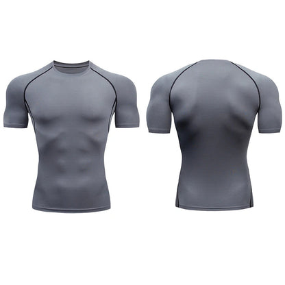 Men Running Compression T-shirt Short Sleeve