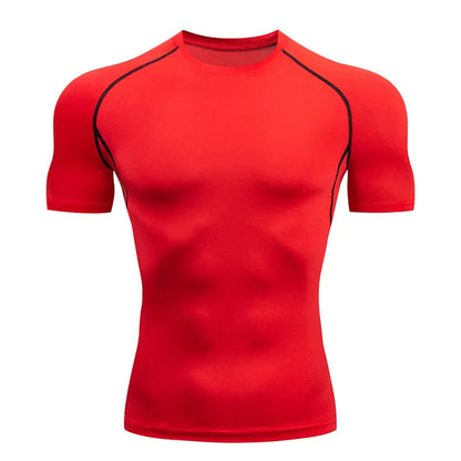 Men Running Compression T-shirt Short Sleeve