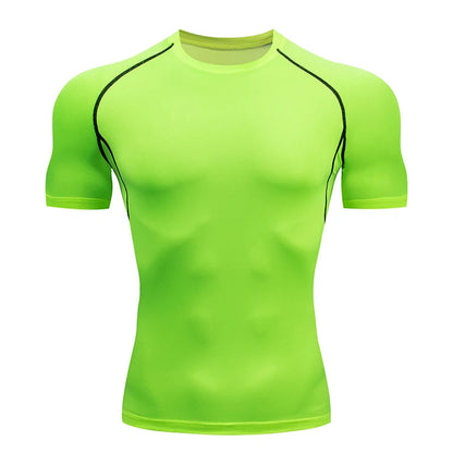 Men Running Compression T-shirt Short Sleeve