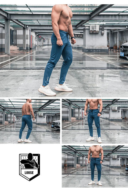 Men Running Fitness Thin Sweatpants Male Casual Outdoor Training Sport Long Pants Jogging Workout Trousers Bodybuilding