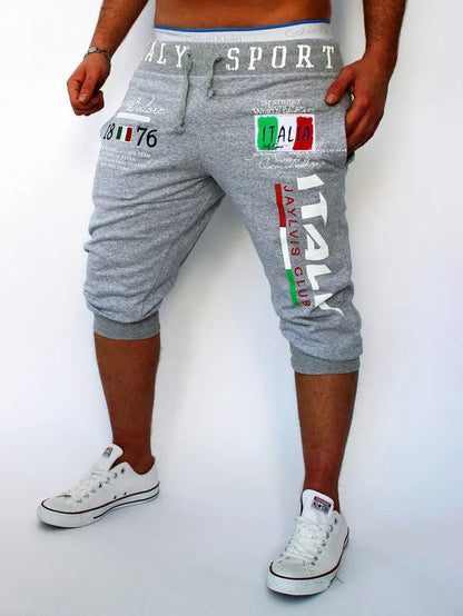 Men's Athletic Shorts Sweatpants Capri Pants Print Letter Sports Outdoor Streetwear Stylish