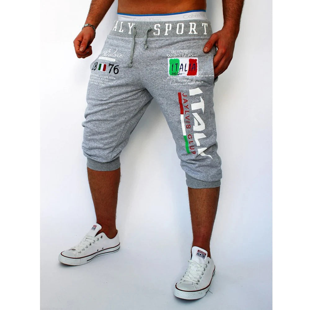 Men's Athletic Shorts Sweatpants Capri Pants Print Letter Sports Outdoor Streetwear Stylish