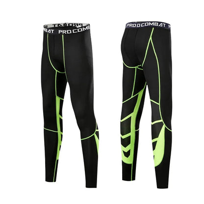 Men's Compression Fitness Tights - Elastic Sports Leggings, Quick-Dry Sweatpants, Athletic Training Trousers