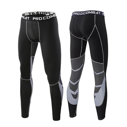 Men's Compression Fitness Tights - Elastic Sports Leggings, Quick-Dry Sweatpants, Athletic Training Trousers