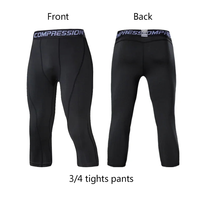 Men's Compression Pants for sports Elastic Sweatpants