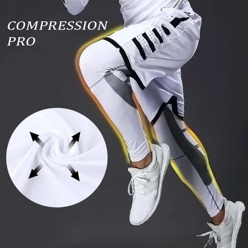 Men's Compression Pants for sports Elastic Sweatpants