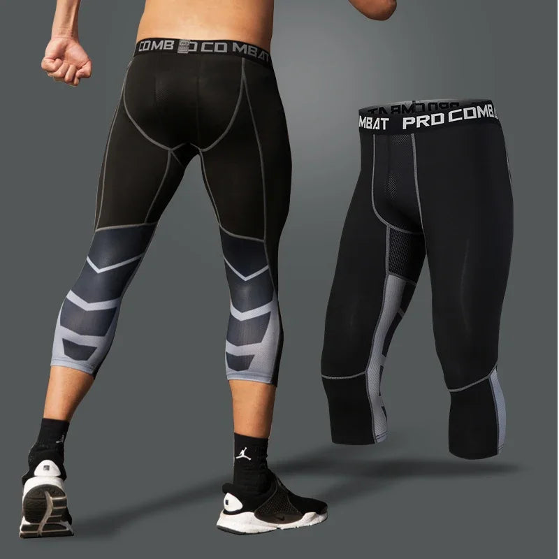 Men's Compression Pants for sports Elastic Sweatpants