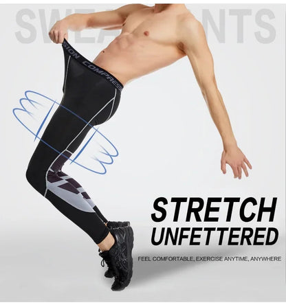 Men's Compression Pants for sports Elastic Sweatpants