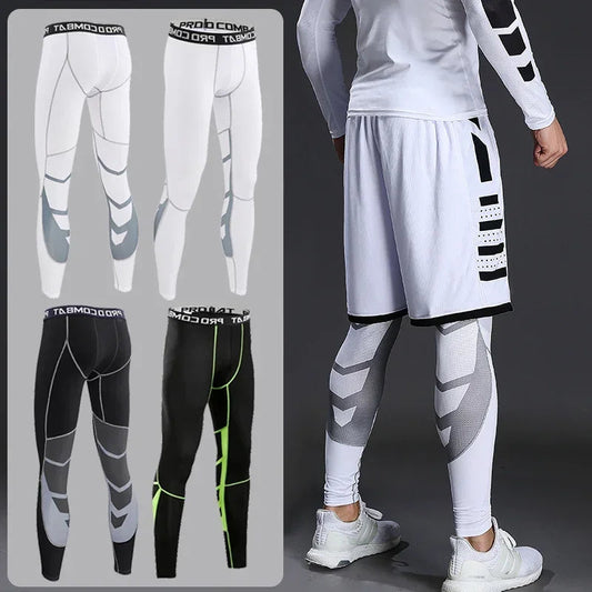 Men's Compression Pants for sports Elastic Sweatpants