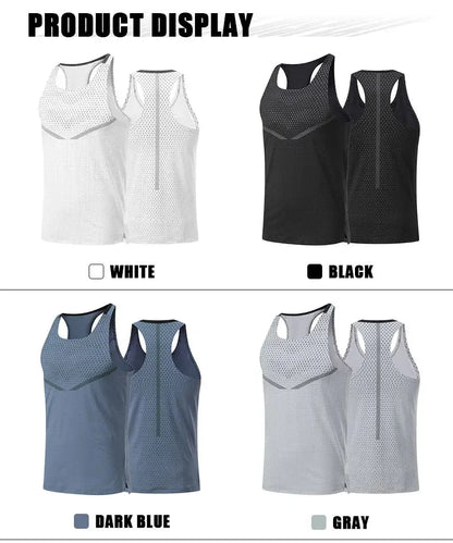 Men's Running Vest Outdoor Training Sportswear Sleeveless T-shirt Gym