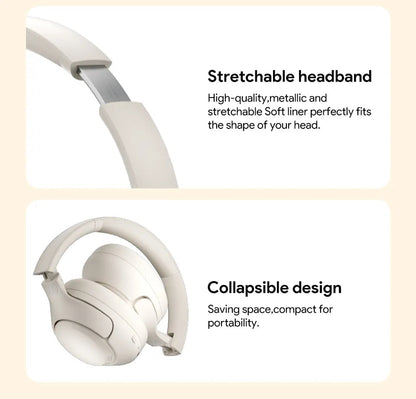 QCY H3 ANC Wireless Headphones Bluetooth 5.4 Hi-Res Audio Over Ear Headset 43dB Hybrid Active Noise Cancellation