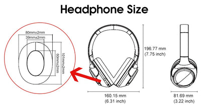 QCY H3 ANC Wireless Headphones Bluetooth 5.4 Hi-Res Audio Over Ear Headset 43dB Hybrid Active Noise Cancellation