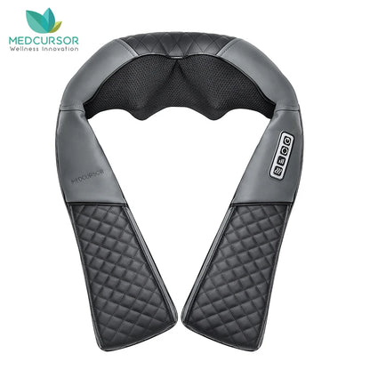 Medcursor Shiatsu Neck & Shoulder Massager with Heat — Deep Kneading Back & Neck Massager