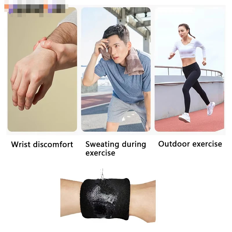 Sports Wrist Sweatbands for Men & Women – Adjustable, High Absorbency, Multi-Color