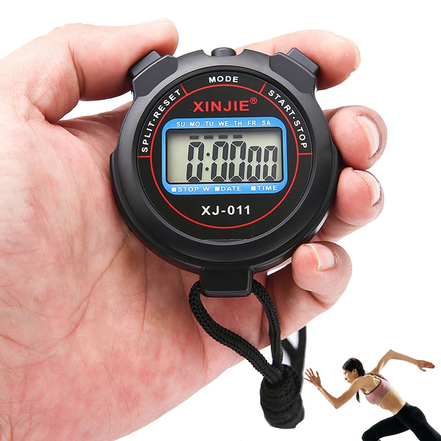 XinJie Sports Stopwatch Timer - Athlete Referee Timer | Portable Waterproof Fitness Timer