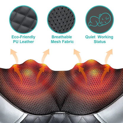 Medcursor Shiatsu Neck & Shoulder Massager with Heat — Deep Kneading Back & Neck Massager