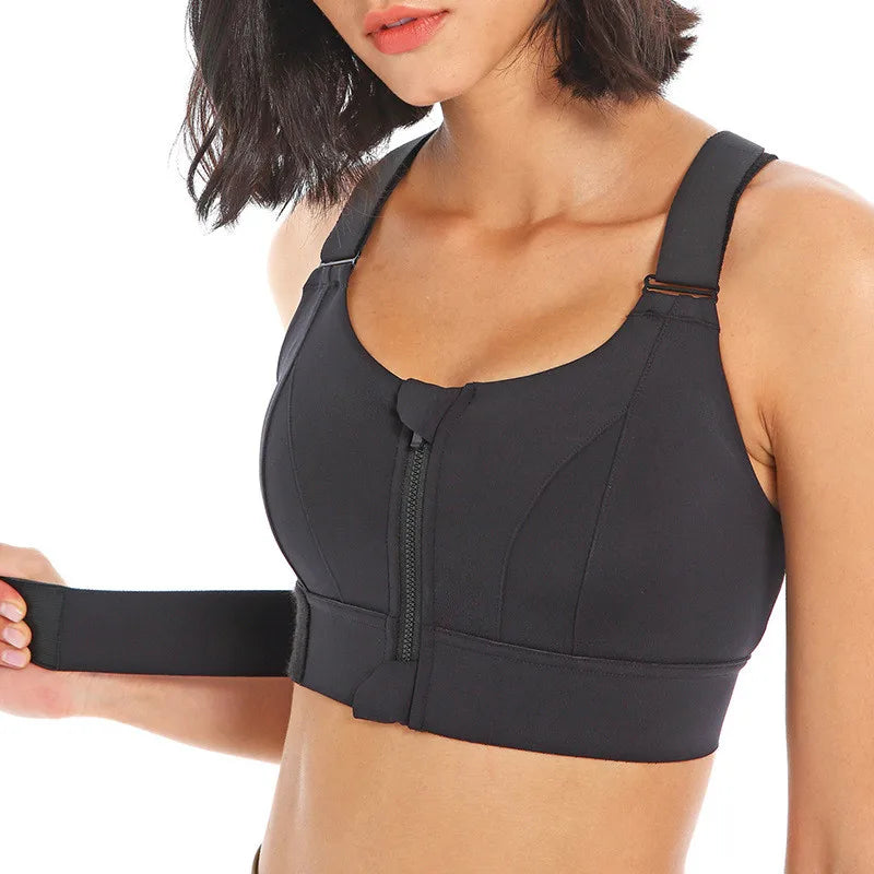 Women Sports Bras Crop Top Yoga Vest Plus Size Adjustable Strap Shockproof Gym Fitness Athletic Brassiere