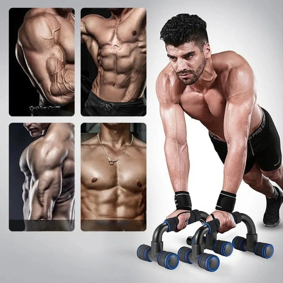 H-Type Push Up Bars – Foam Grip Handles for Wrist Comfort