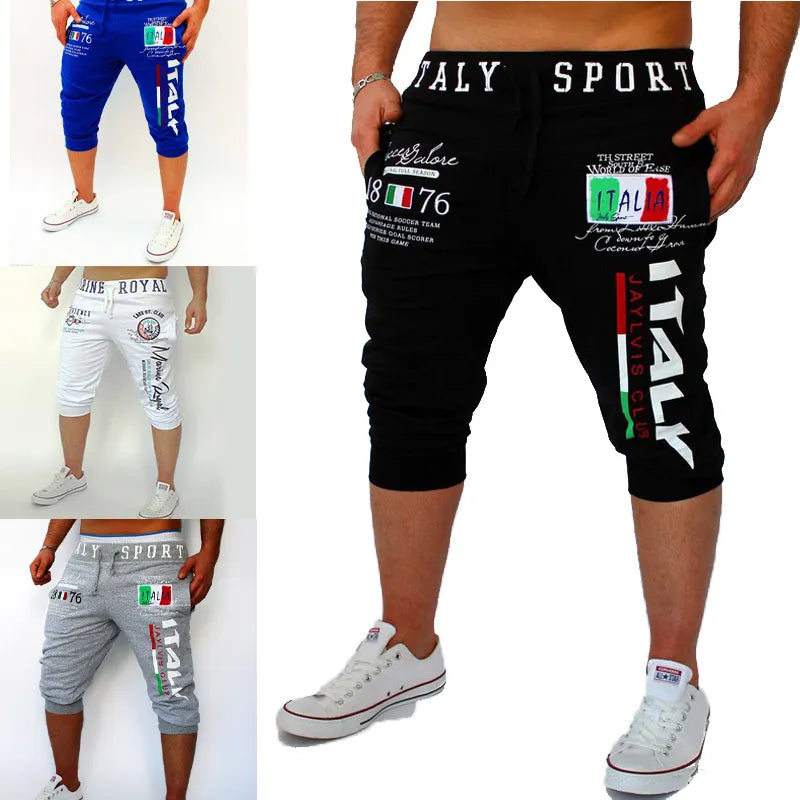 Men's Athletic Shorts Sweatpants Capri Pants Print Letter Sports Outdoor Streetwear Stylish