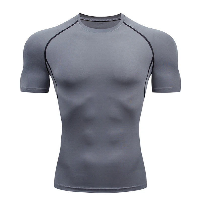 Men Running Compression T-shirt Short Sleeve