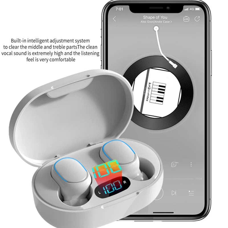 Waterproof Microphone Wireless Headphones Bluetooth earphone Control Sport Headset connect all smartphones